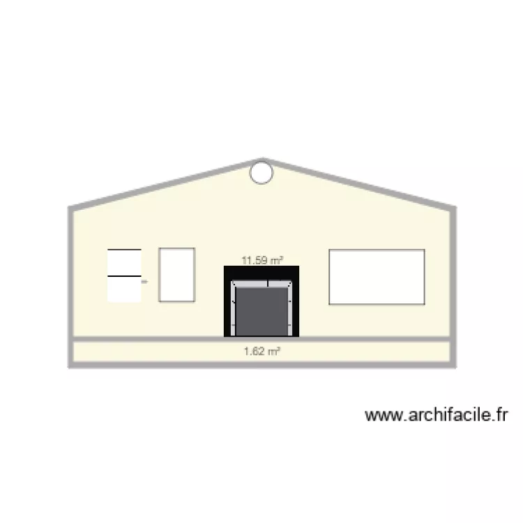 chemin&eacute;e yeu. Plan de 