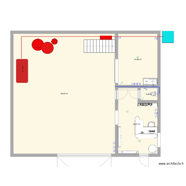 distillerie rdc. Plan de 0 pièce et 0 m2