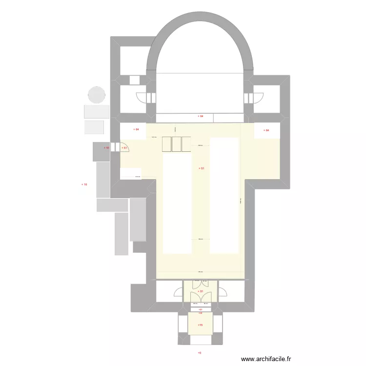 eglise Montjoyer. Plan de 