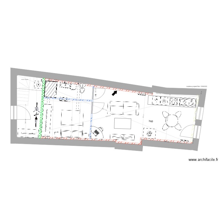 Aubière projeté 15082020 RDC. Plan de 0 pièce et 0 m2