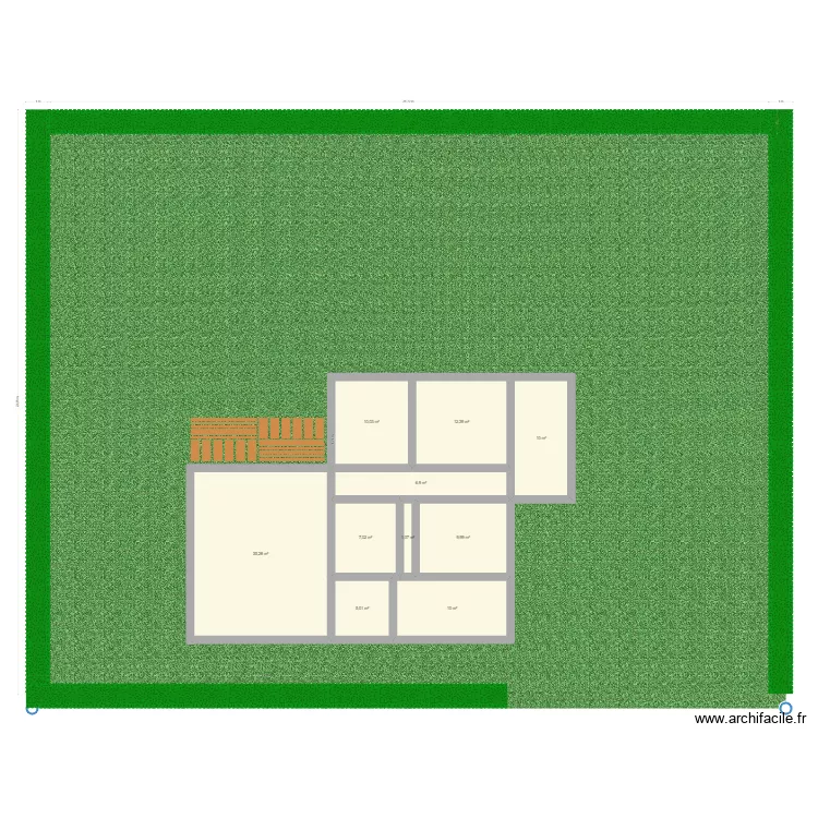Maison CQURCERAC droite. Plan de 