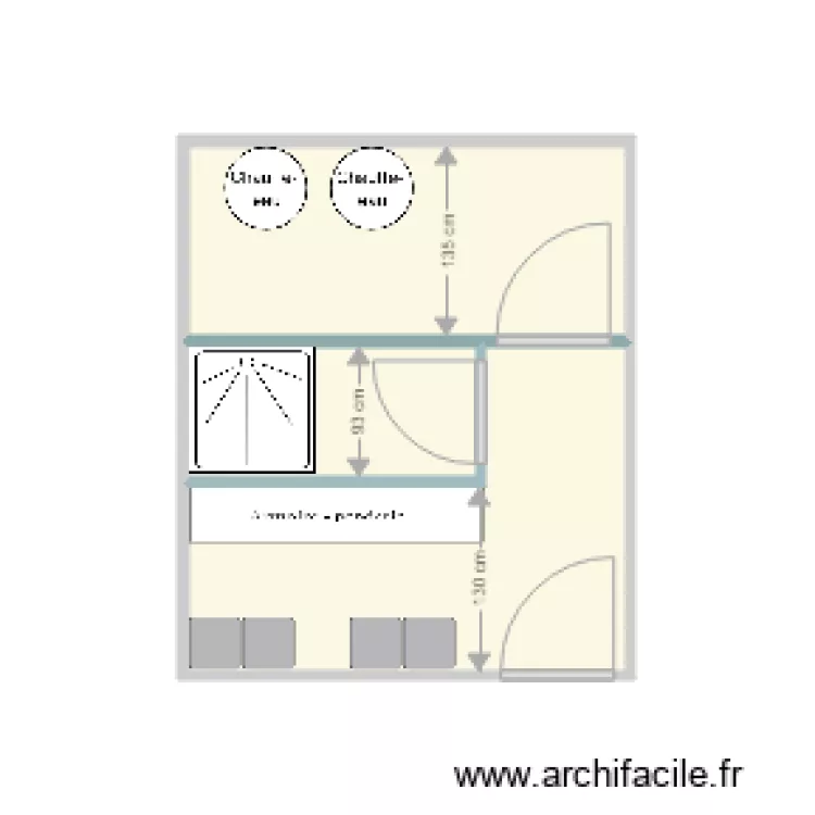 vestiaire femme. Plan de 