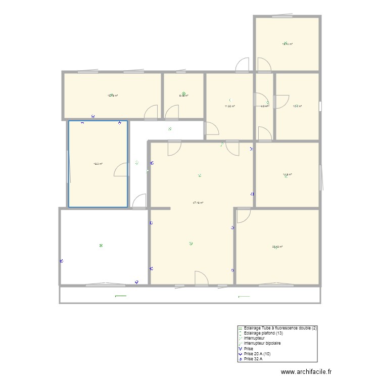 elecitrite. Plan de 0 pièce et 0 m2