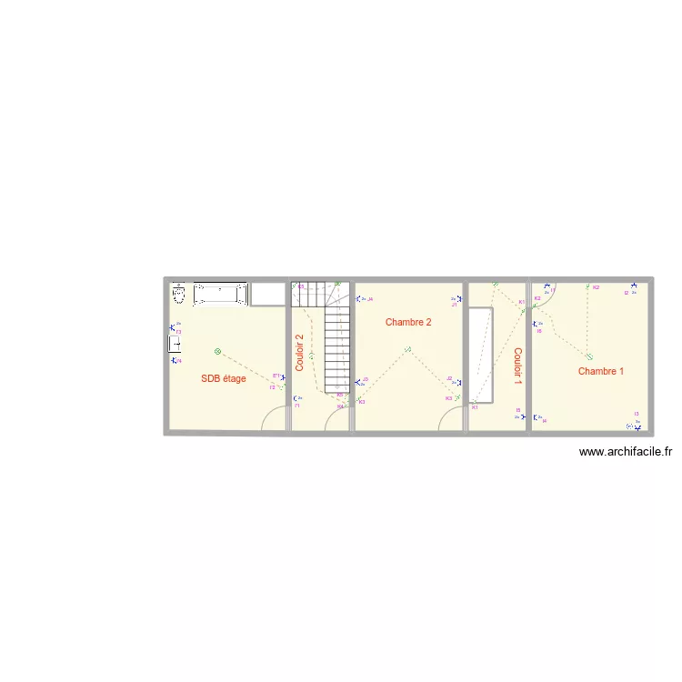 Maison K&eacute;vin. Plan de 