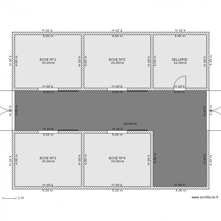 boxe pour chevaux. Plan de 0 pièce et 0 m2
