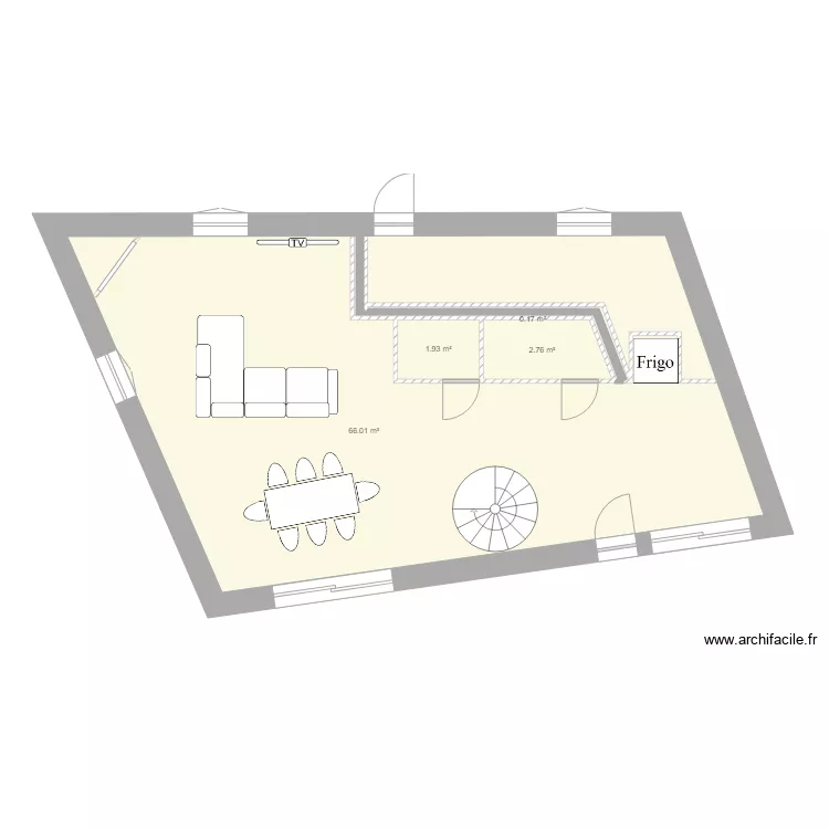 Rez de chauss&eacute; 1. Plan de 