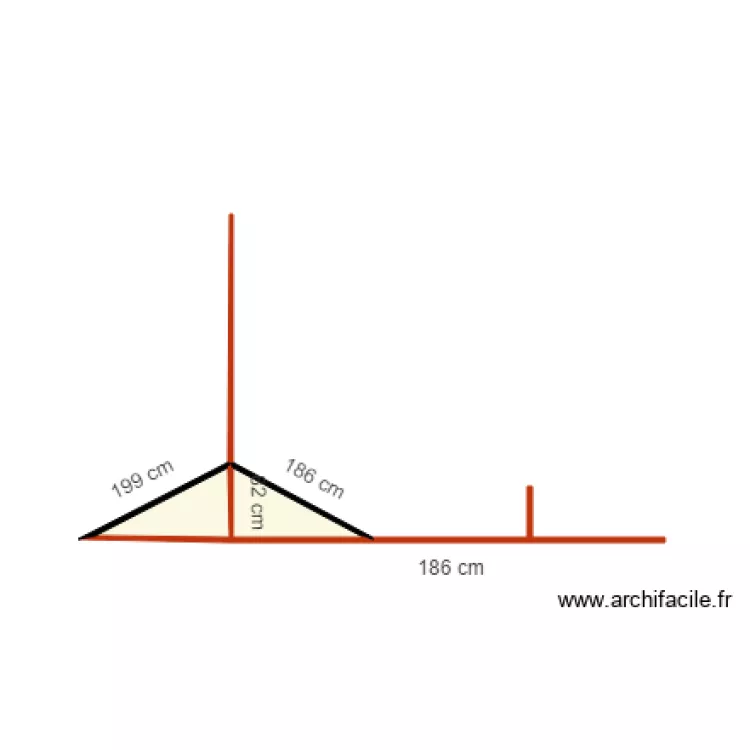 mur 3eme etage. Plan de 