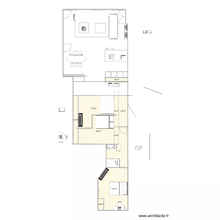 Appart modification V2. Plan de 