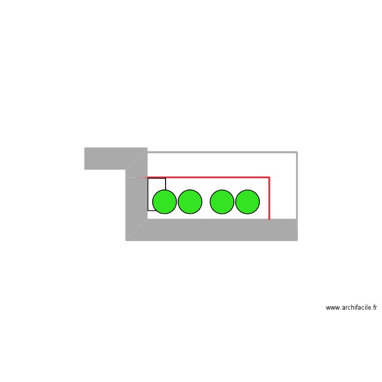 Projection au sol abris bouteille Propane P35. Plan de 0 pièce et 0 m2