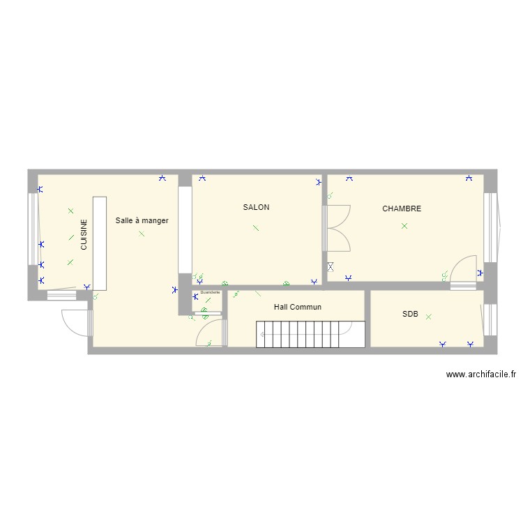 HERSTALE 1ER ETAGE. Plan de 0 pièce et 0 m2