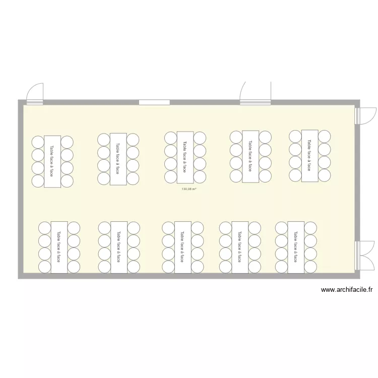 SALLE AMICALE. Plan de 