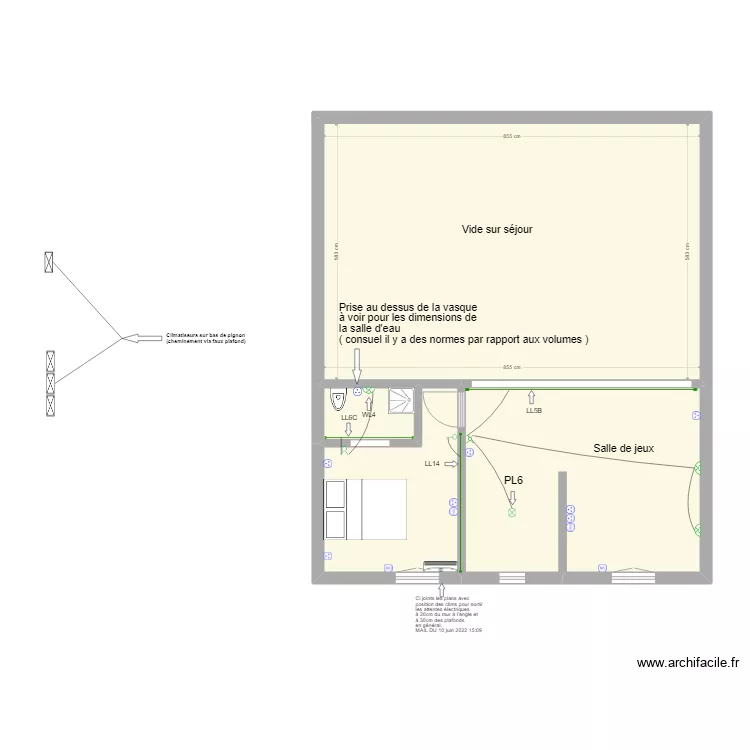 PLAN EXE ETAGE MODIF 1 :  04/07/2022. Plan de 