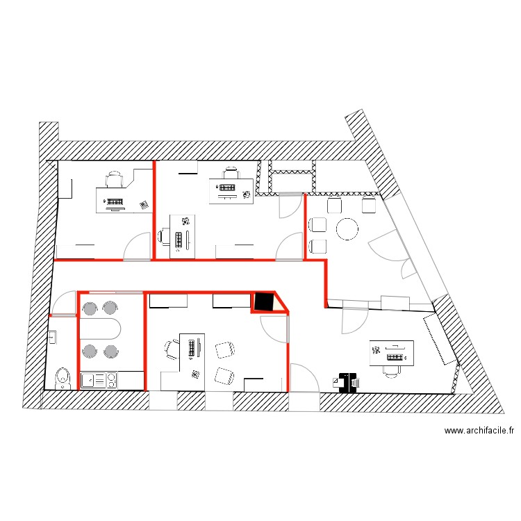 SIMON PROJET 3. Plan de 6 pièces et 45 m2