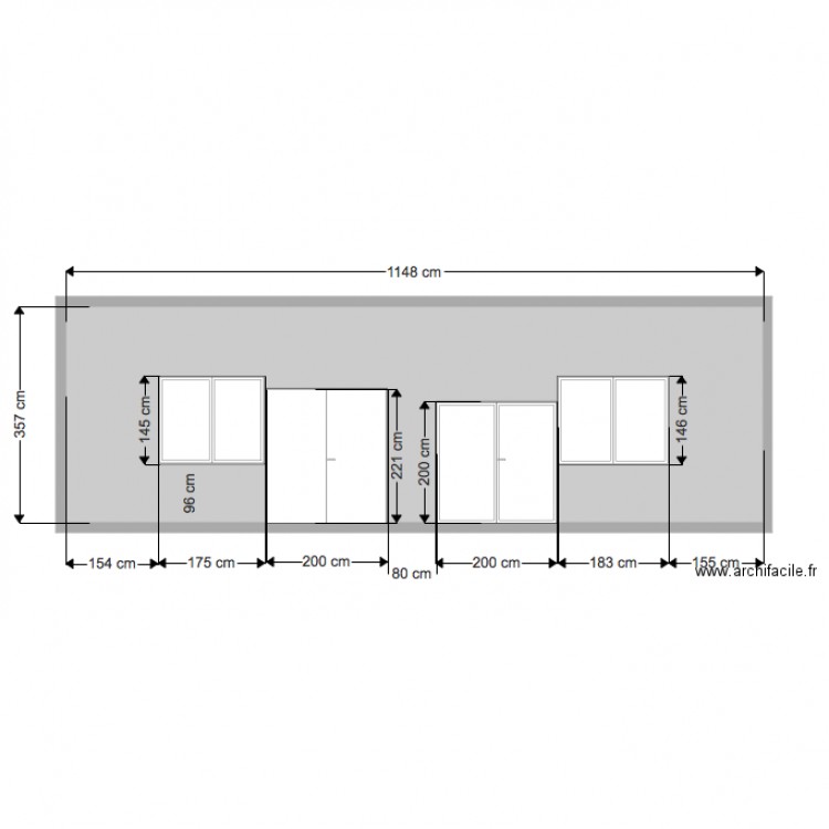 Façade droite cour Loubna KARRAZ. Plan de 0 pièce et 0 m2