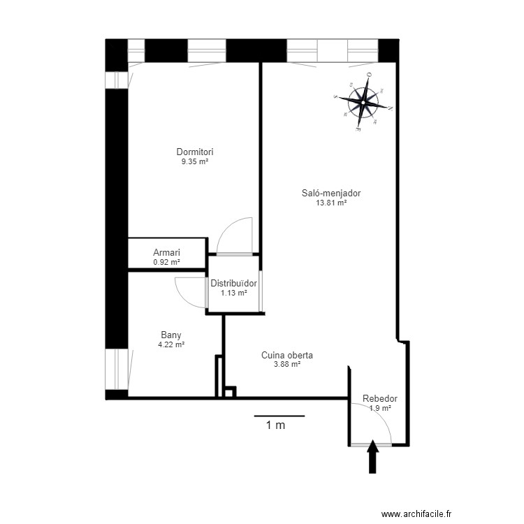 ed lux betania bloc a sotan 1 porta 2 encamp renovat. Plan de 0 pièce et 0 m2