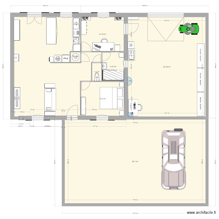 Maisonv1. Plan de 7 pièces et 162 m2