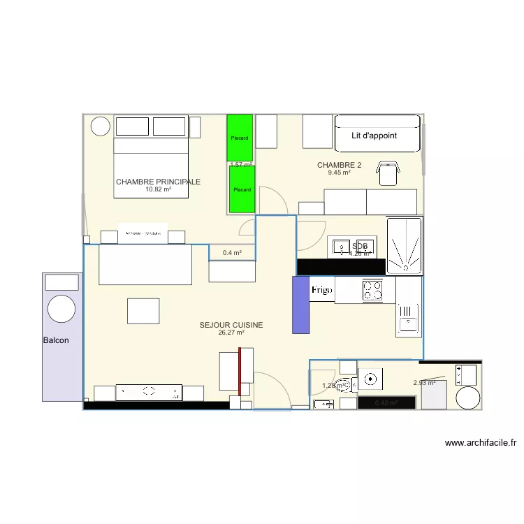 Appart GS 2. Plan de Appart GS 2. Plan de