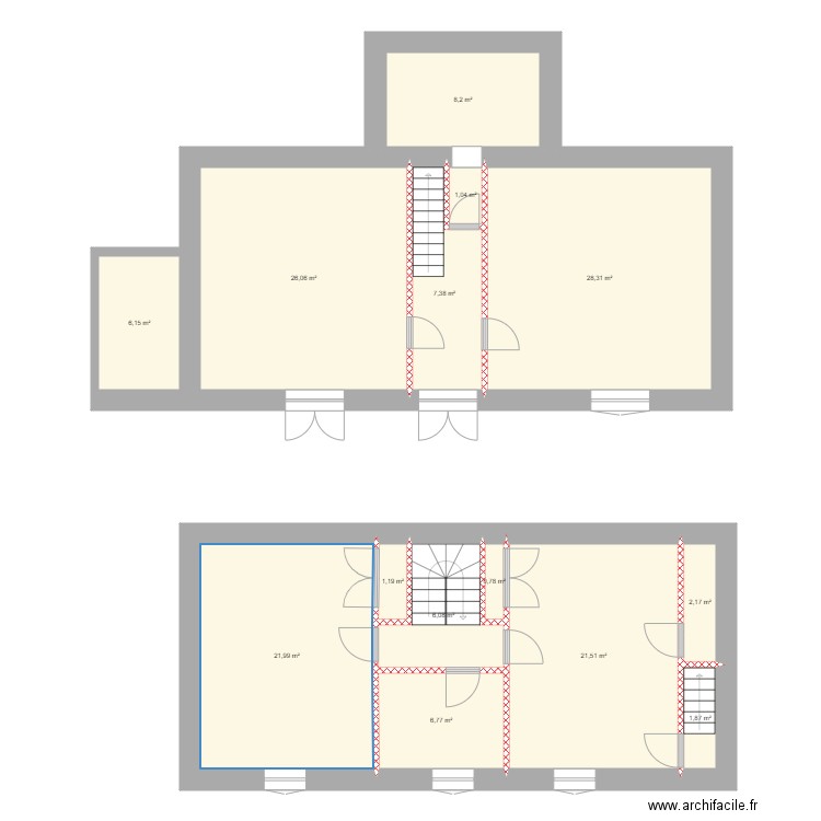 18 BV actuel RDC. Plan de 0 pièce et 0 m2