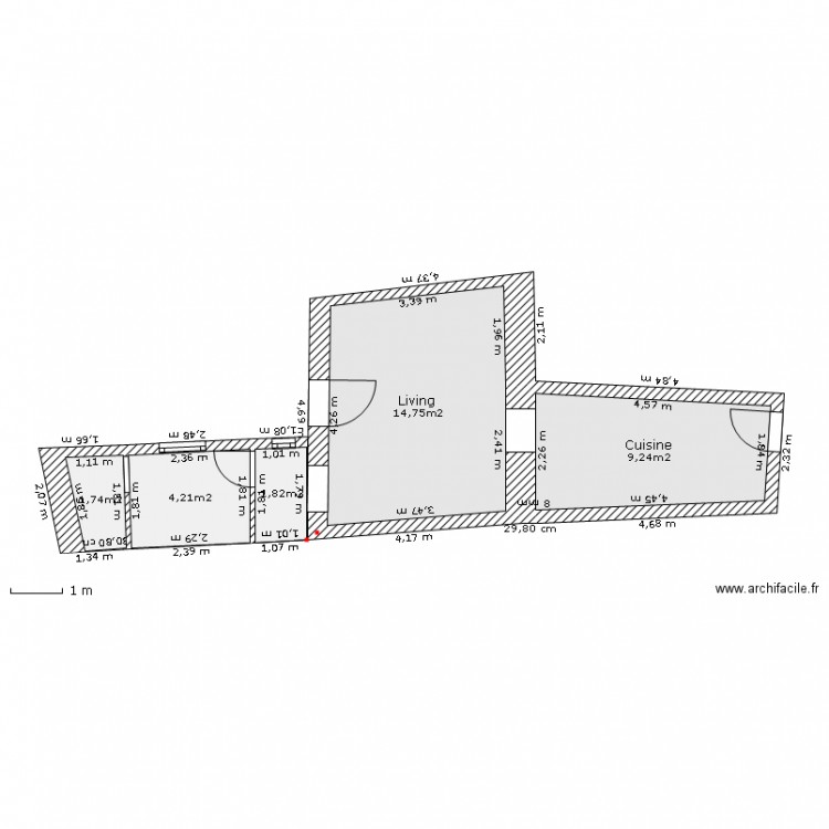 toits cour. Plan de 0 pièce et 0 m2