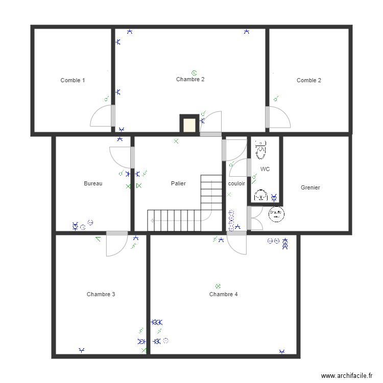 Bureau Tihon étage. Plan de 0 pièce et 0 m2