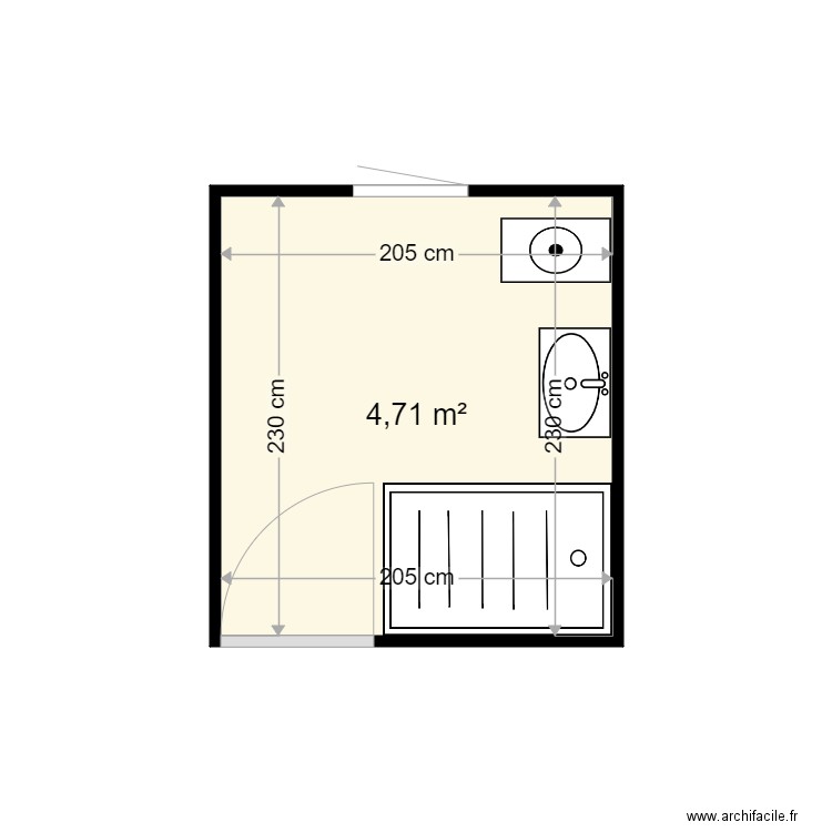 HUCHIN BERNARD . Plan de 1 pièce et 5 m2