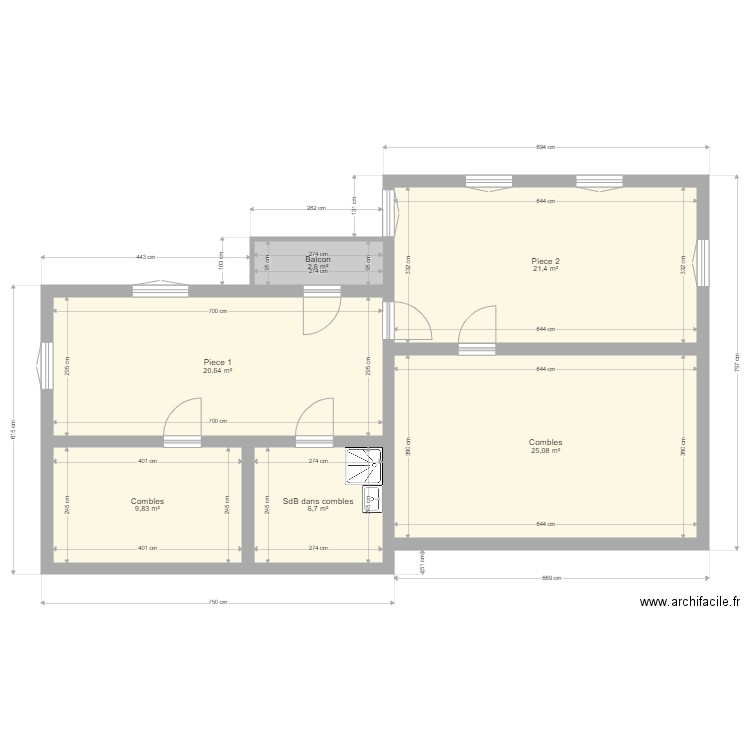 maison cantona. Plan de 37 pièces et 409 m2