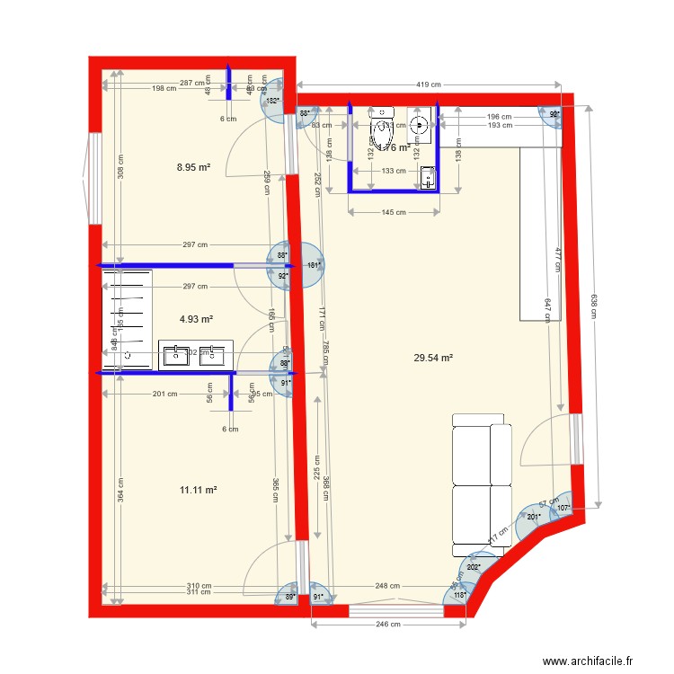 plan appartement 53m2