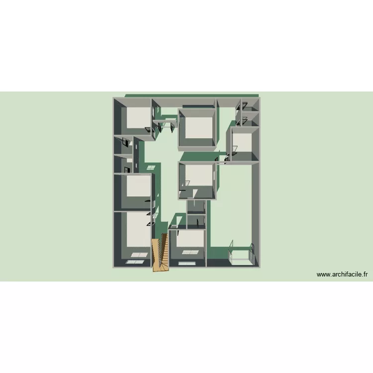 bay mor. Plan de 13  et 134 m²