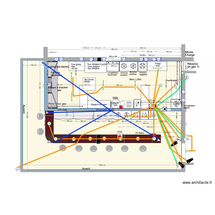 Cuisine Roof Top gaines toit terrasse du 06 04 20. Plan de 
