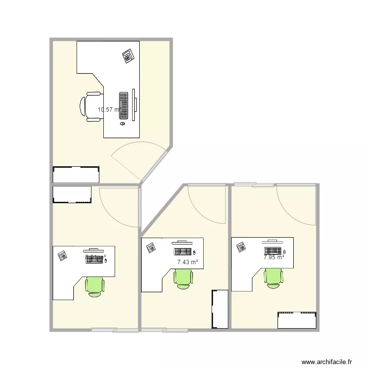 bureau salle reunion chessy rel4. Plan de 