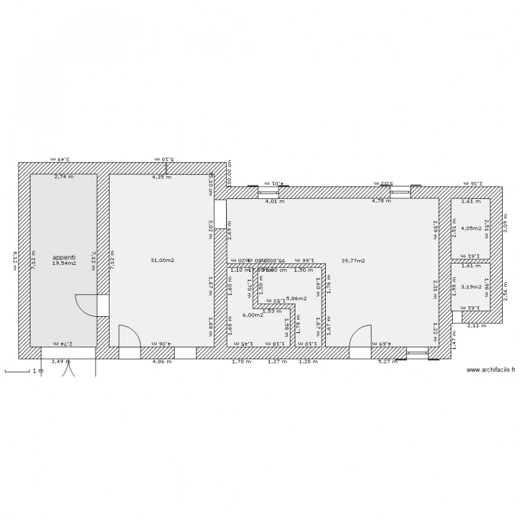 rdc sdb etage. Plan de 0 pièce et 0 m2