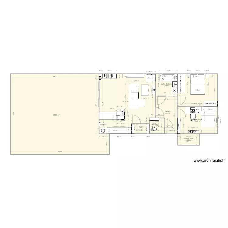 Appartement Cestas mat 2. Plan de 