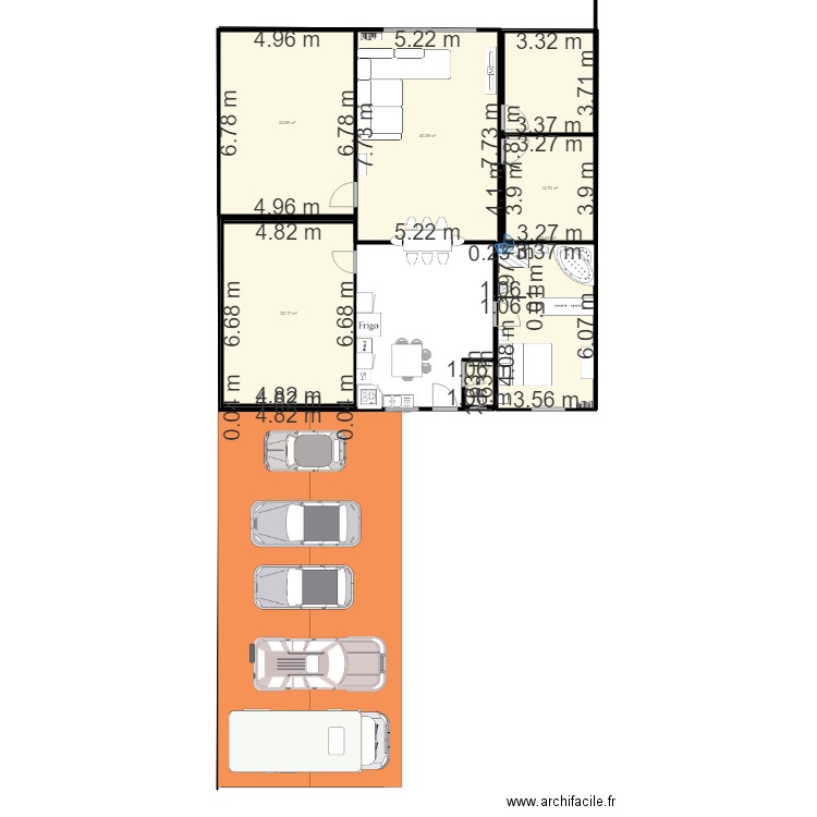 sur notre terrain. Plan de 0 pièce et 0 m2