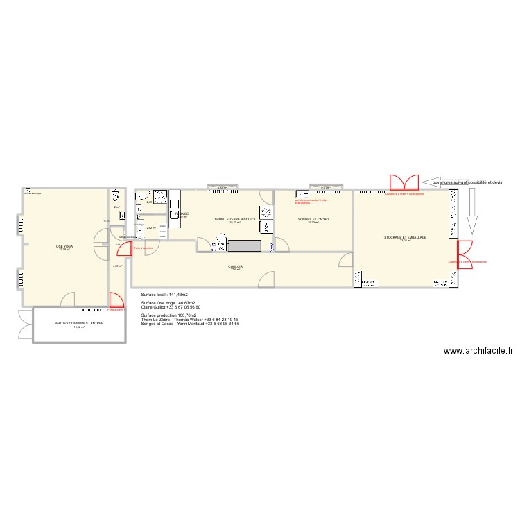 LOCAL SEFAC V4. Plan de 13 pièces et 152 m2