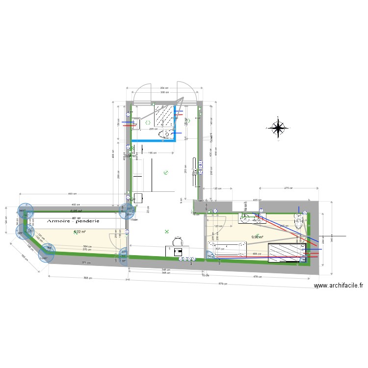 salle de bain. Plan de 0 pièce et 0 m2