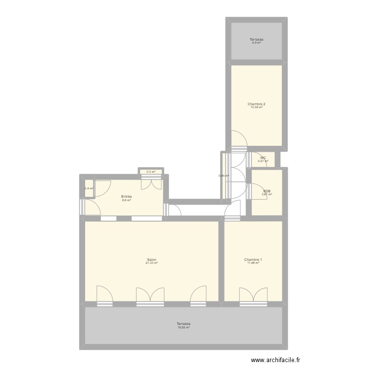 Appartement . Plan de 11 pièces et 86 m2