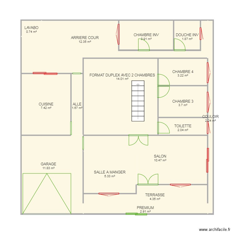 VILLA DUPLEX DE LUXE. Plan de 0 pièce et 0 m2