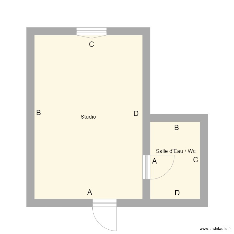 IRILUS PLOMB. Plan de 2 pièces et 24 m2
