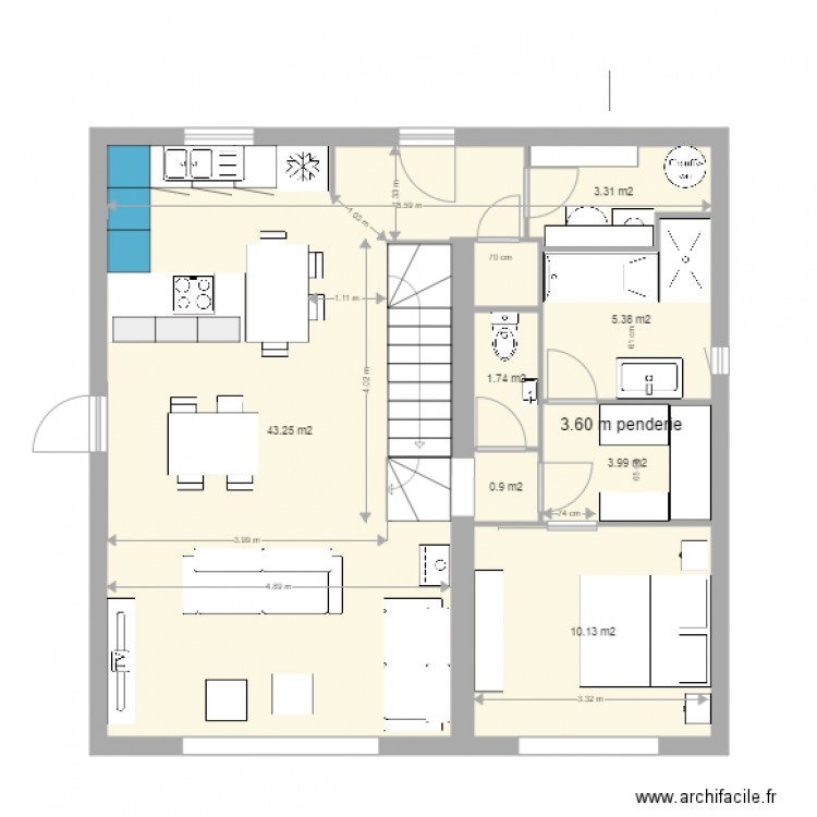 Rdc 70 m2. Plan de 0 pièce et 0 m2