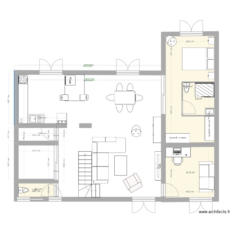 proposition 1. Plan de 4 pièces et 30 m2