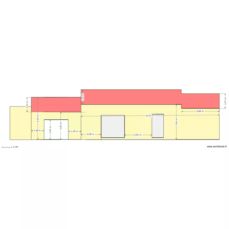 facade avant. Plan de facade avant. Plan de