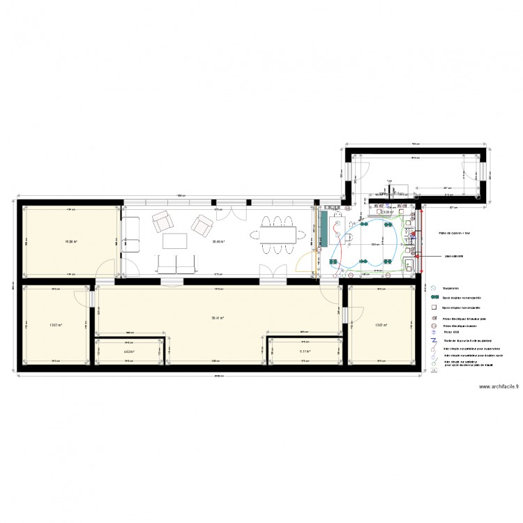 PLAN ELECTRIQUE MAISON CAMPAGNE. Plan de 0 pièce et 0 m2