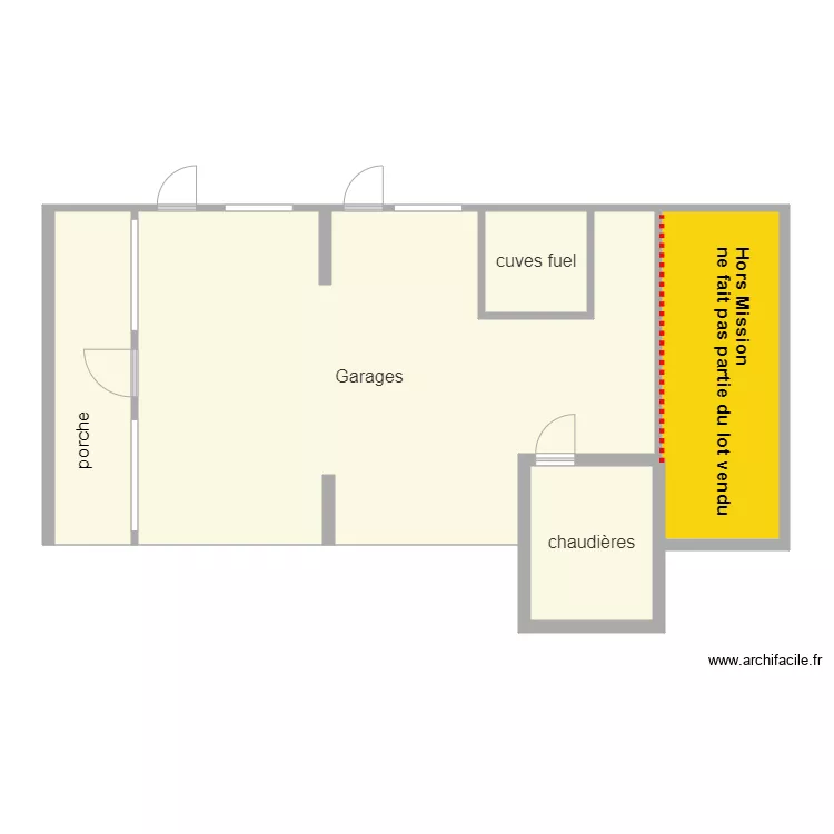 garage maison parign&eacute;. Plan de 