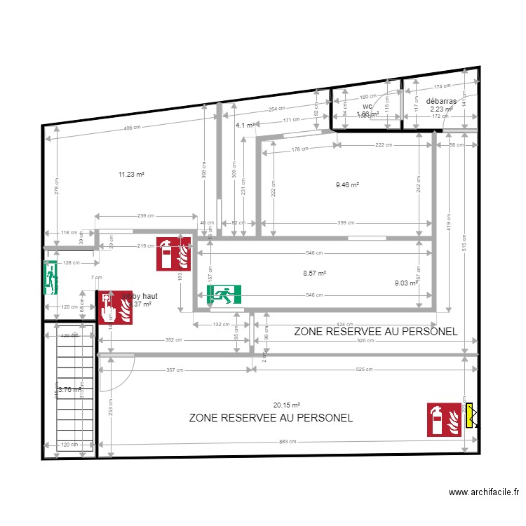 1erKV  secu pub. Plan de 0 pièce et 0 m2