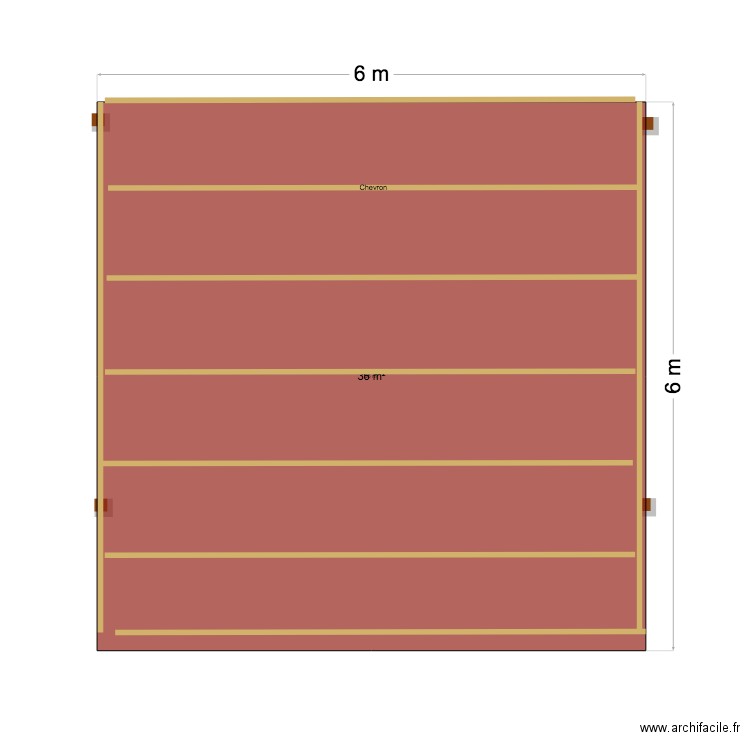Abri double voiture. Plan de 0 pièce et 0 m2