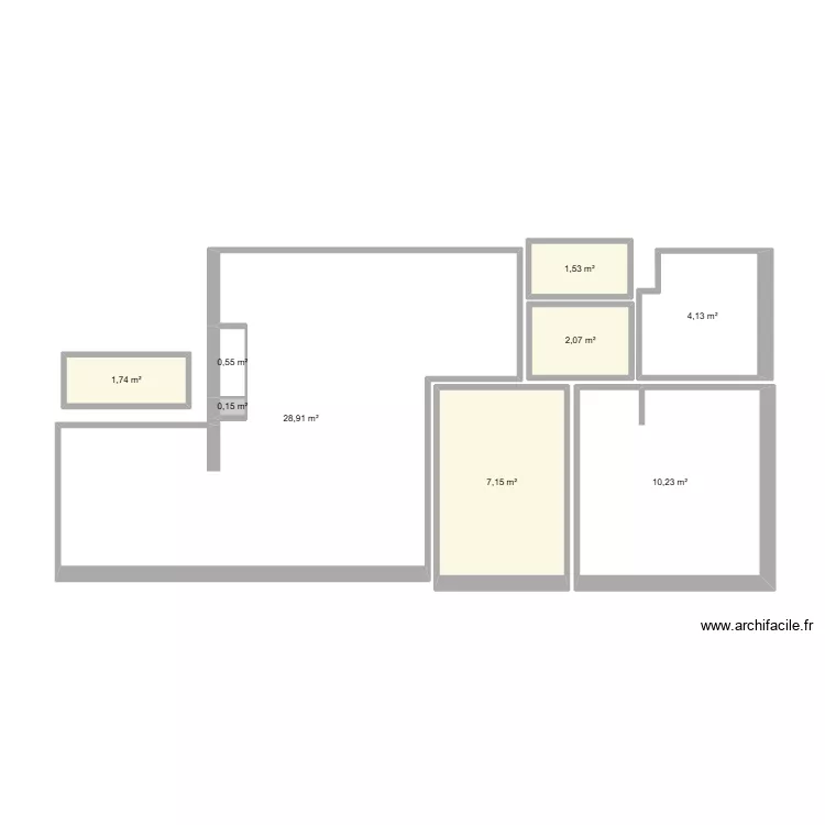 Bat C2 - 84. Plan de 9  et 56 m²