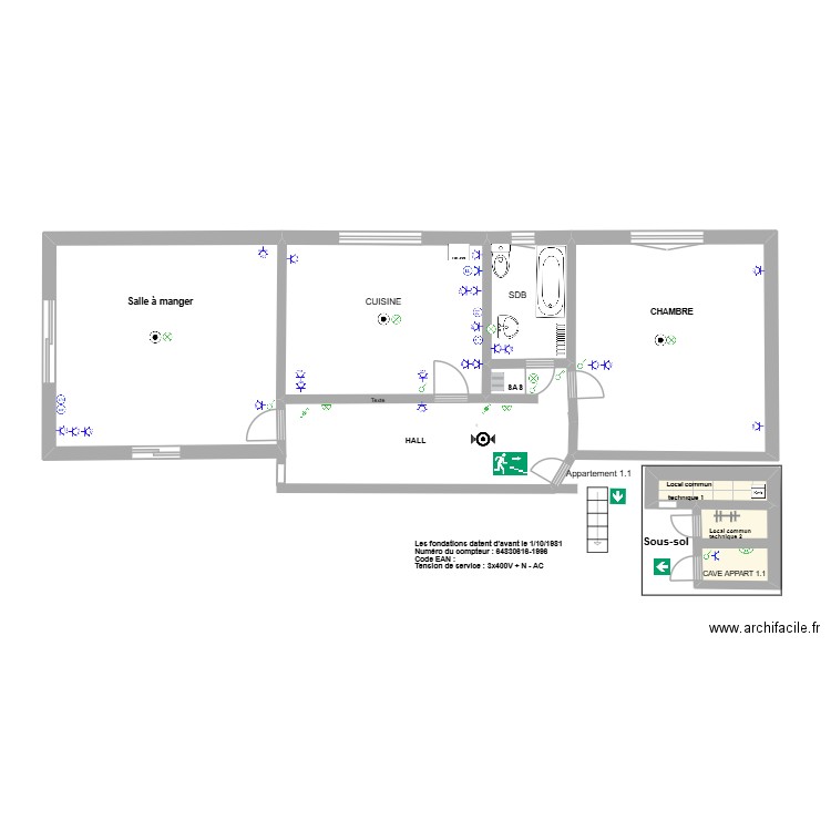 DEFAWES Lola. Plan de 6 pièces et 54 m2
