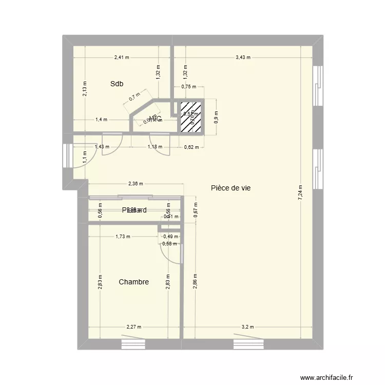 260636bis. Plan de 7 et 40 m² 260636bis. Plan de 7 et 40 m²