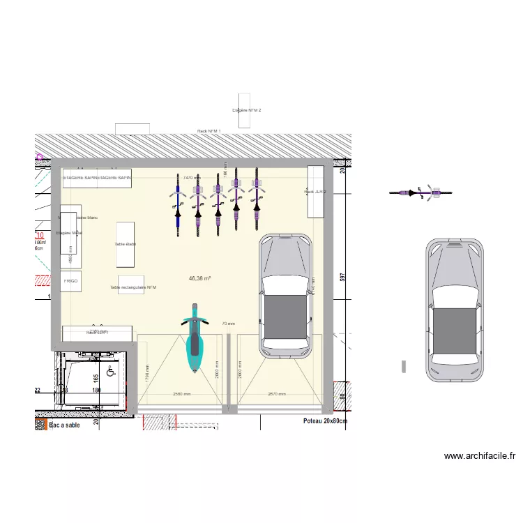 Gleiz&eacute; Garage 61-62 Dec 23. Plan de 