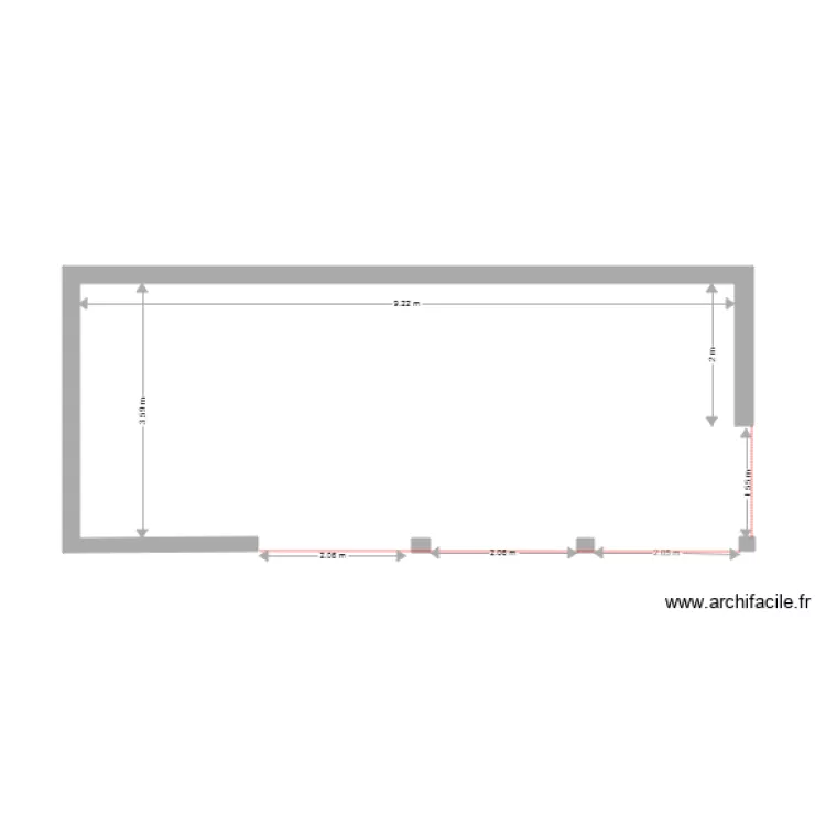 DEPENDANCE SANS ABRI DE JARDIN. Plan de 